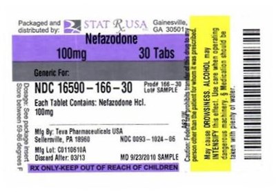 Label Image (Nefazodone 100mg 166)